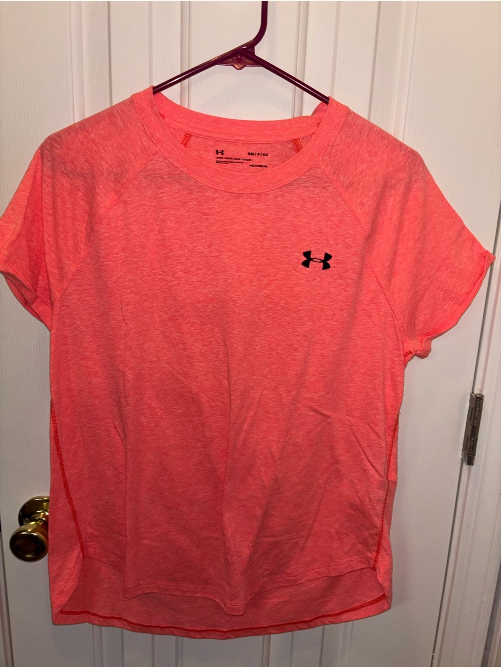 New Under Armour Women's Coral/Pink Short Sleeve Active Tee
